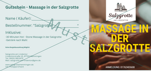Massage in der Salzgrotte Gutschein - PDF Download