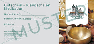 Klangschalen Meditation Gutschein - PDF Download